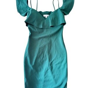 Emerald sundae Green Ruffle Dress. Size: S